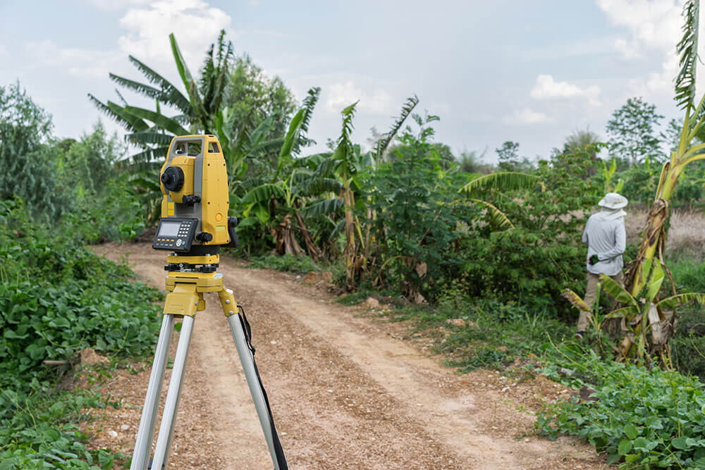 Land Survey Markers Land Surveying Stock Photo 2318172635